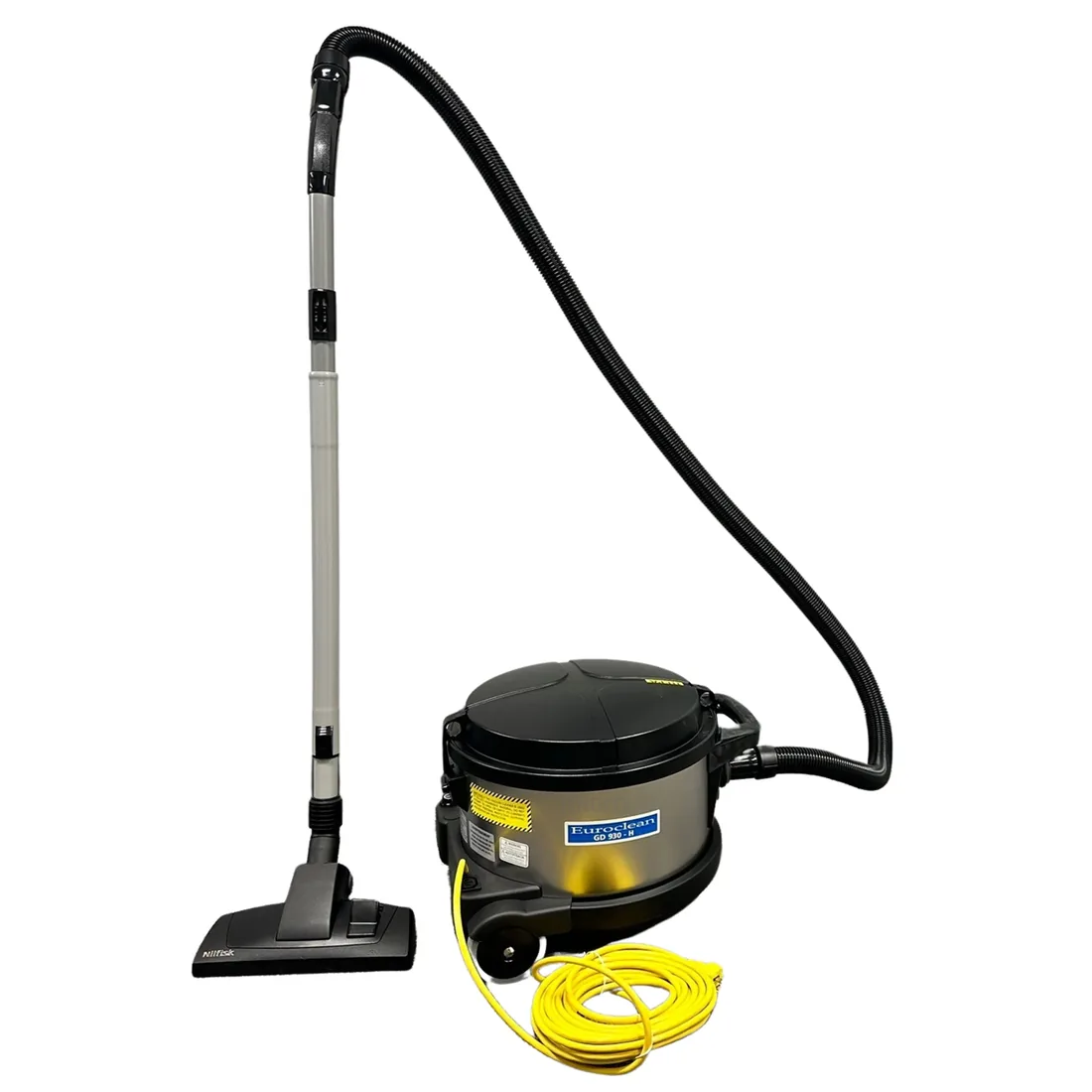 Nilfisk GD930 PRO HEPA vacuum shown at an angle